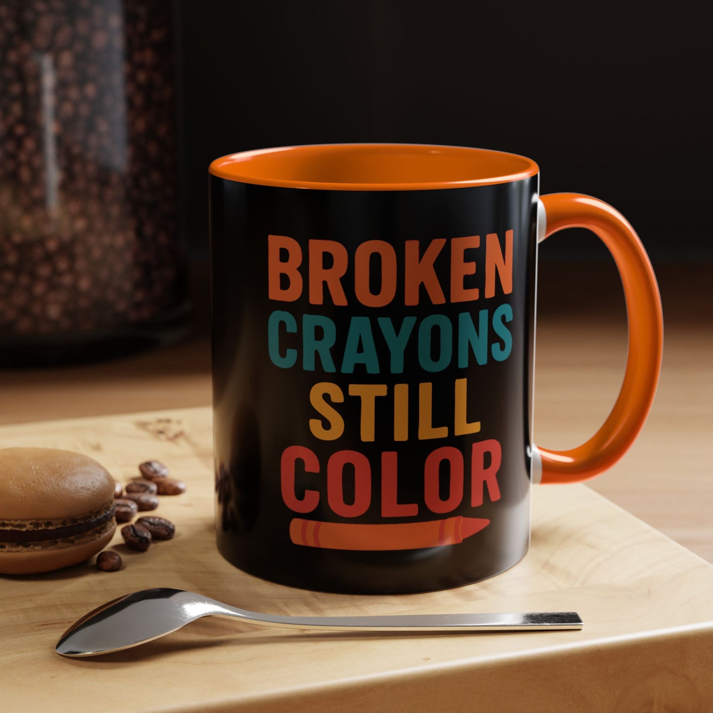 Broken Crayons Still Color - Black & Bold Accent Colors- 11oz & 15oz