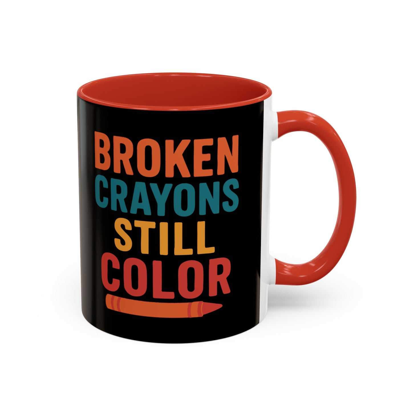 Broken Crayons Still Color - Black & Bold Accent Colors- 11oz & 15oz