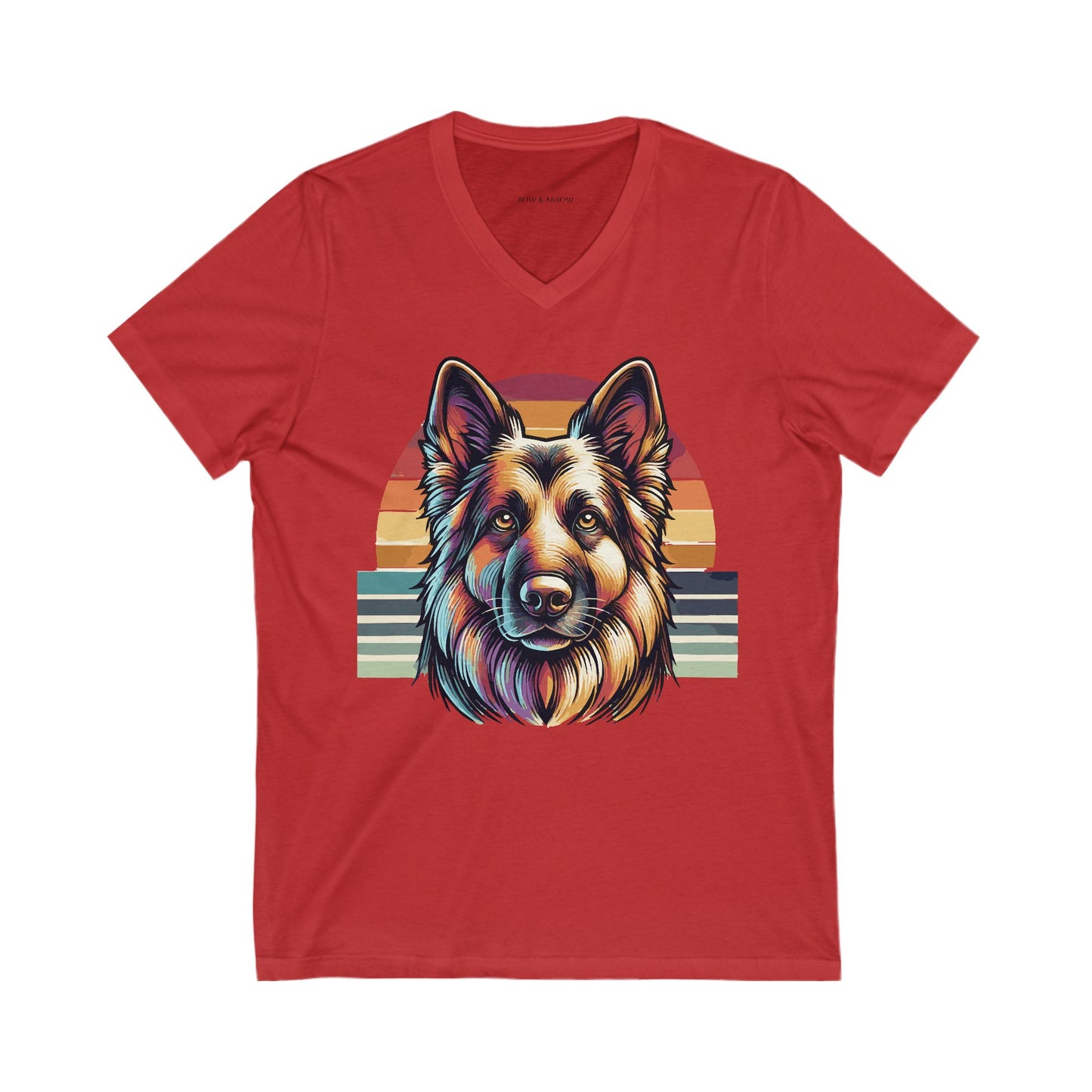 ๐พ German Shepherd Retro V-Neck Tee