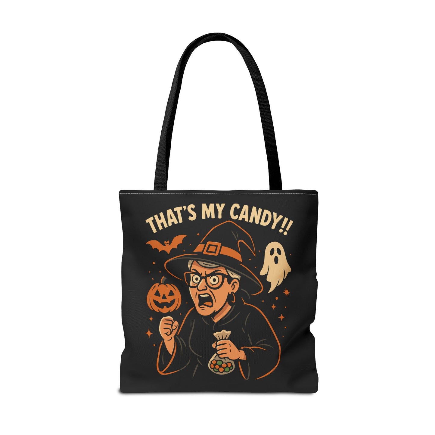 Halloween Witch Tote Bag, Trick or Treat Bag, Spooky Gift, Candy Collector Tote, Fall Shopping Bag, Funny Witch named Karen