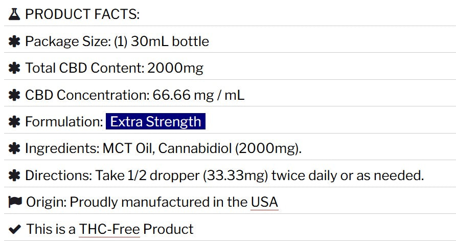 2000mg CBD Oil (30mL) - Discount Code: ROOTED20