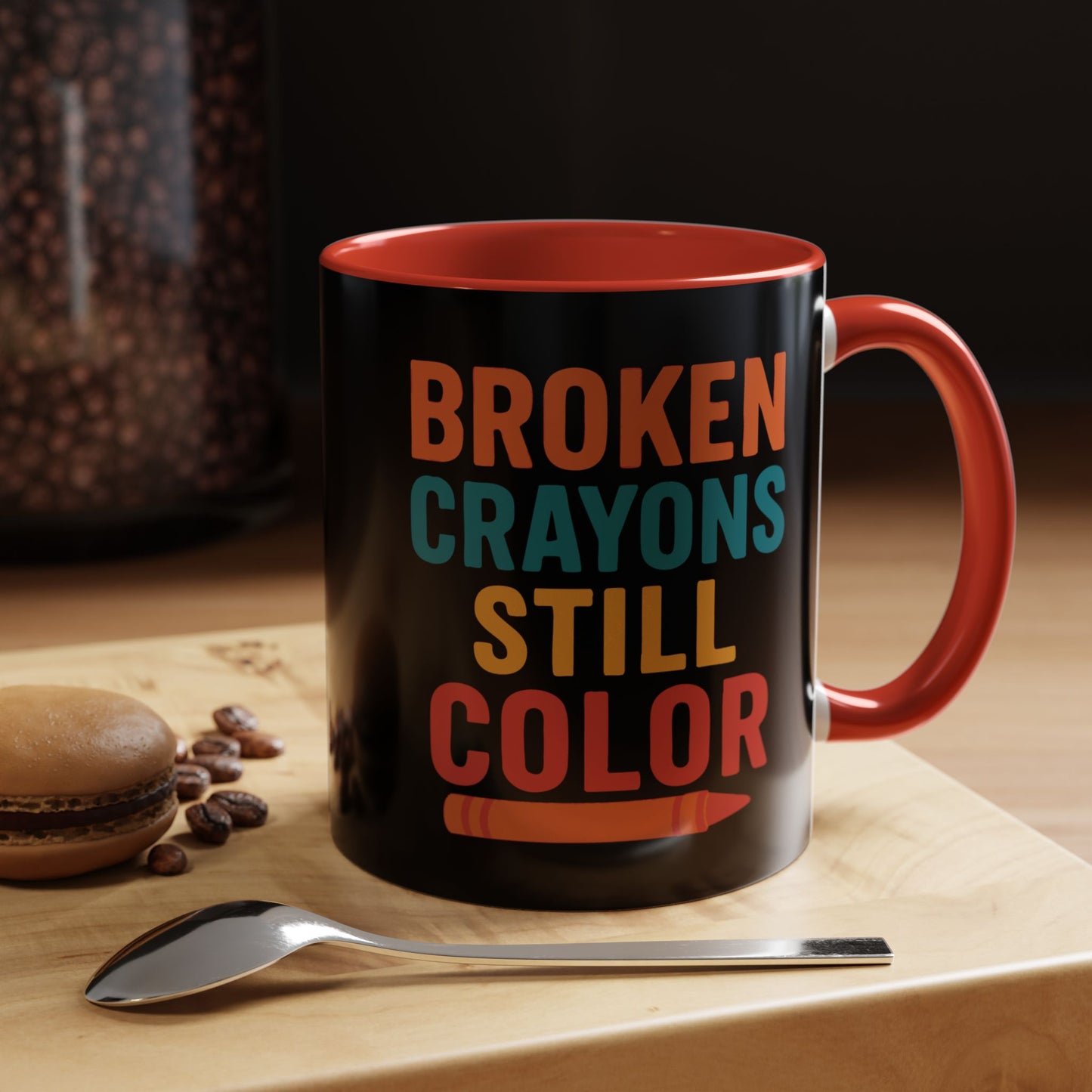 Broken Crayons Still Color - Black & Bold Accent Colors- 11oz & 15oz