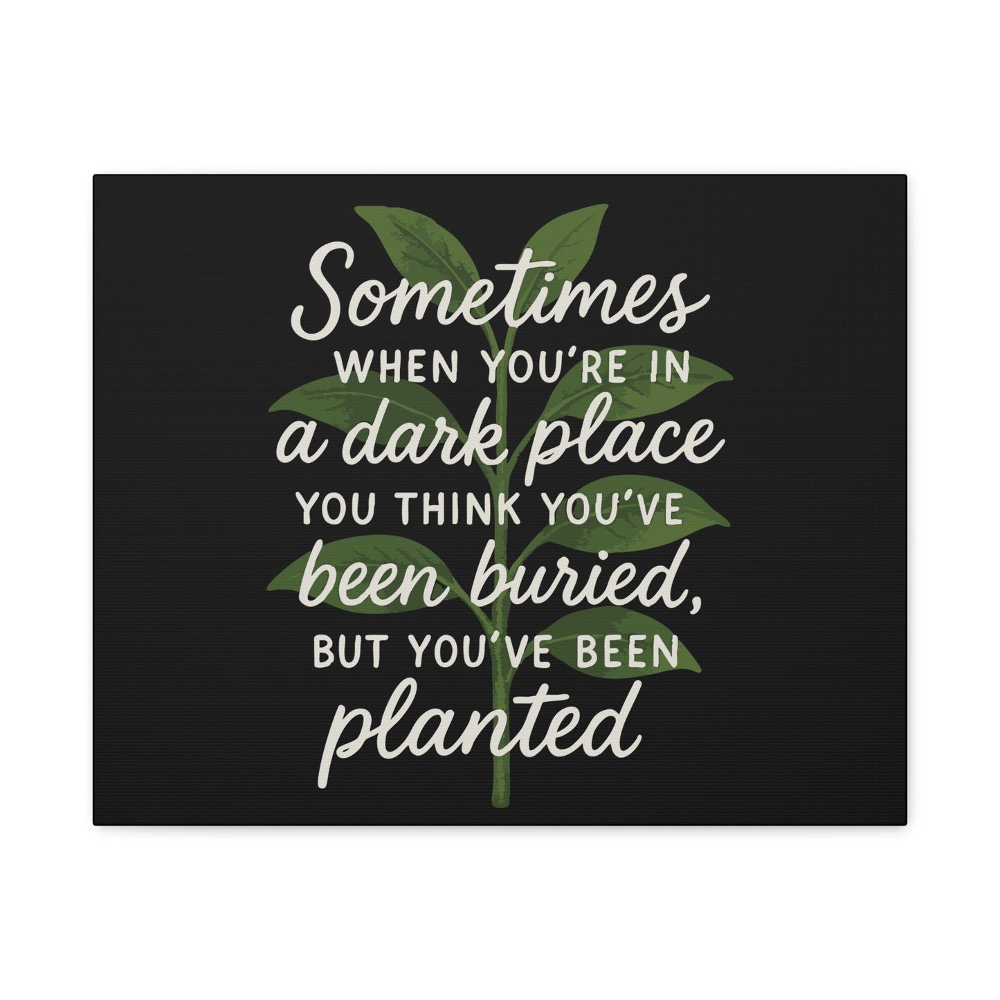 Inspirational Canvas Wall Art - "You've Been Planted, Not Buried"