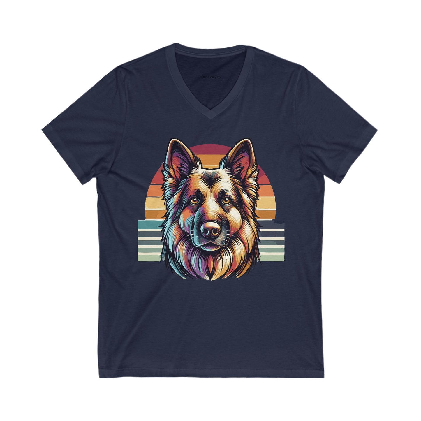 🐾 German Shepherd Retro V-Neck Tee