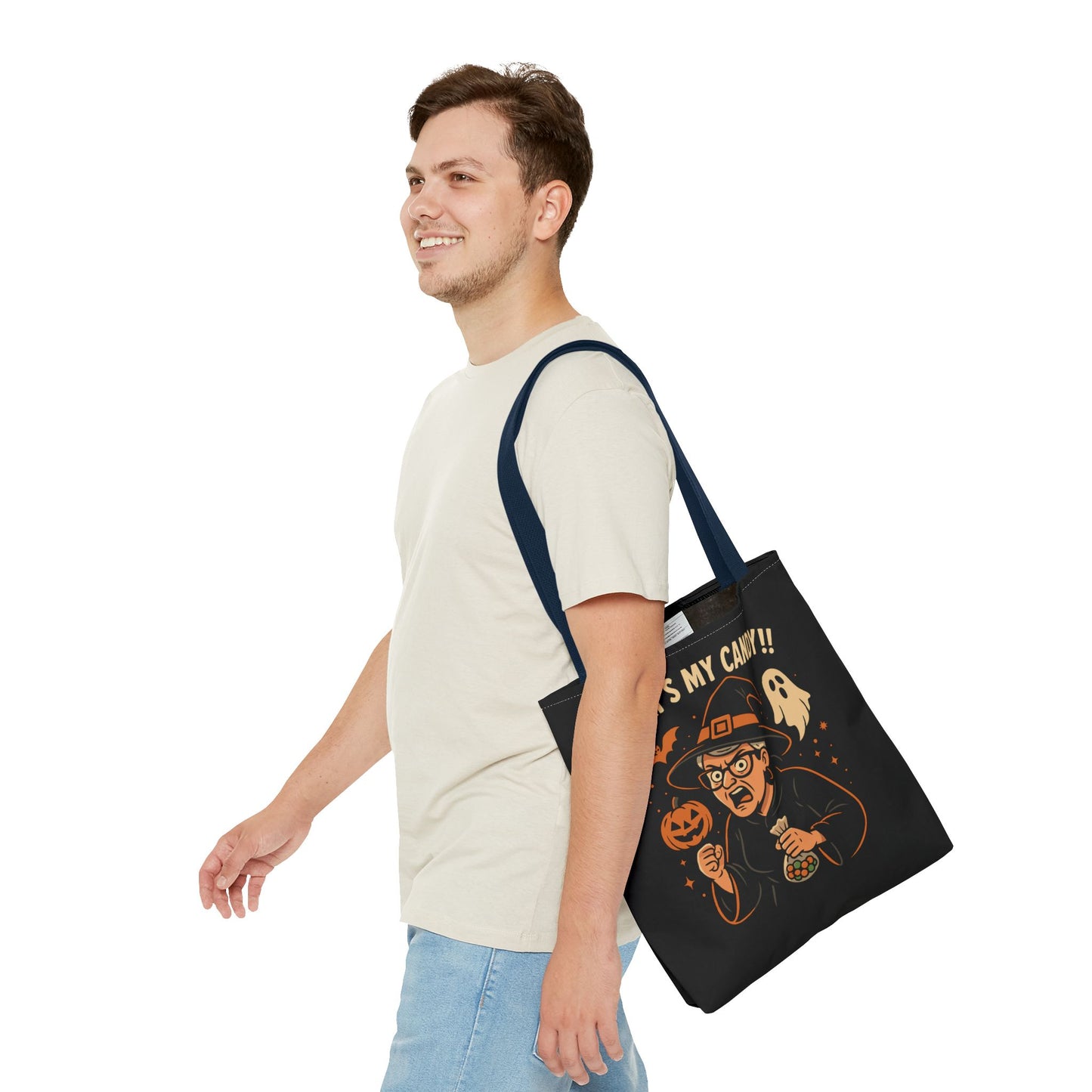 Halloween Witch Tote Bag, Trick or Treat Bag, Spooky Gift, Candy Collector Tote, Fall Shopping Bag, Funny Witch named Karen