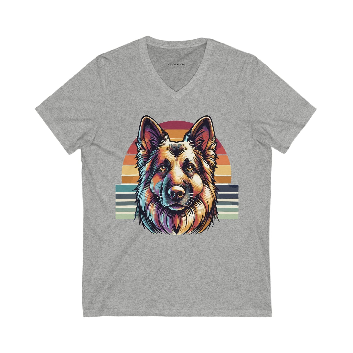 🐾 German Shepherd Retro V-Neck Tee