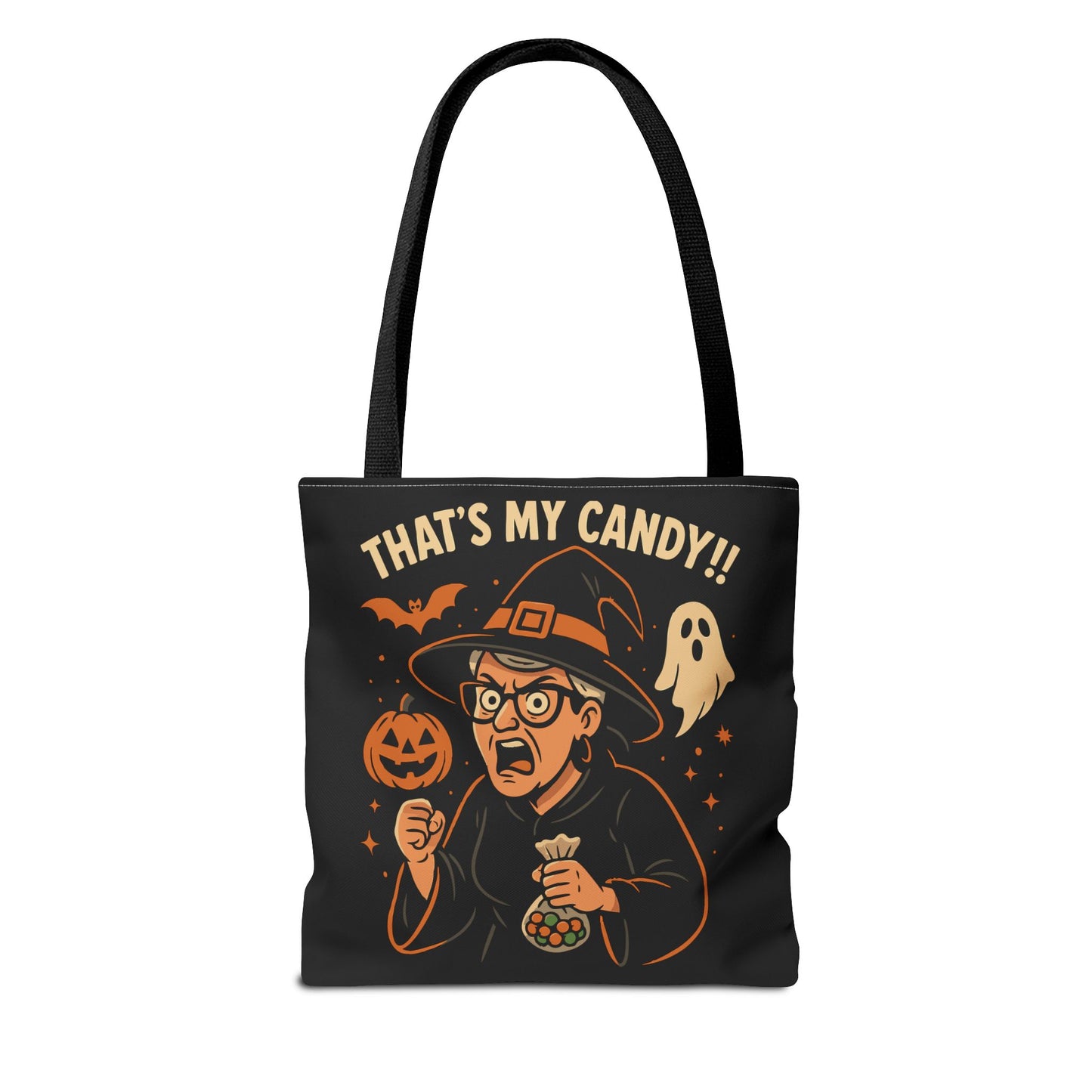 Halloween Witch Tote Bag, Trick or Treat Bag, Spooky Gift, Candy Collector Tote, Fall Shopping Bag, Funny Witch named Karen