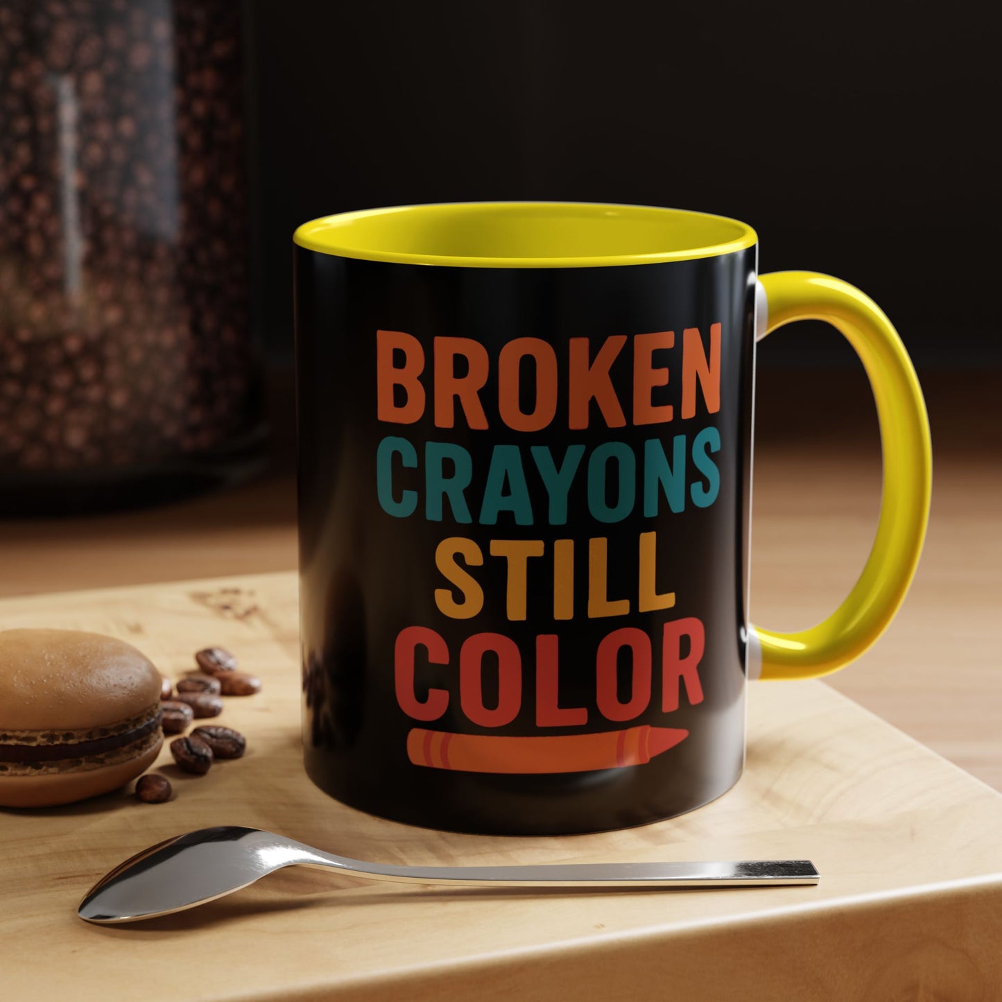 Broken Crayons Still Color - Black & Bold Accent Colors- 11oz & 15oz