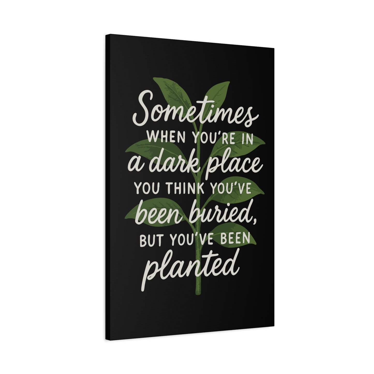 Inspirational Canvas Wall Art - "You've Been Planted, Not Buried"