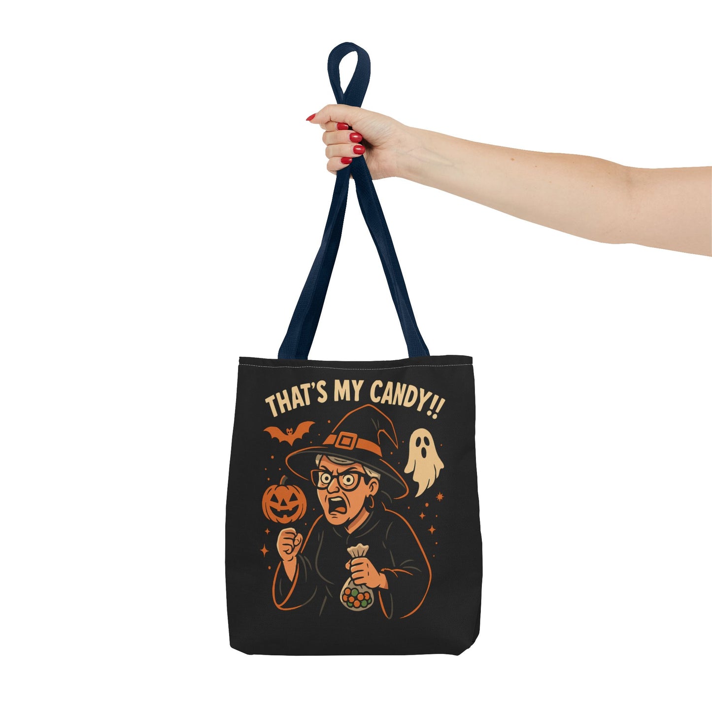 Halloween Witch Tote Bag, Trick or Treat Bag, Spooky Gift, Candy Collector Tote, Fall Shopping Bag, Funny Witch named Karen