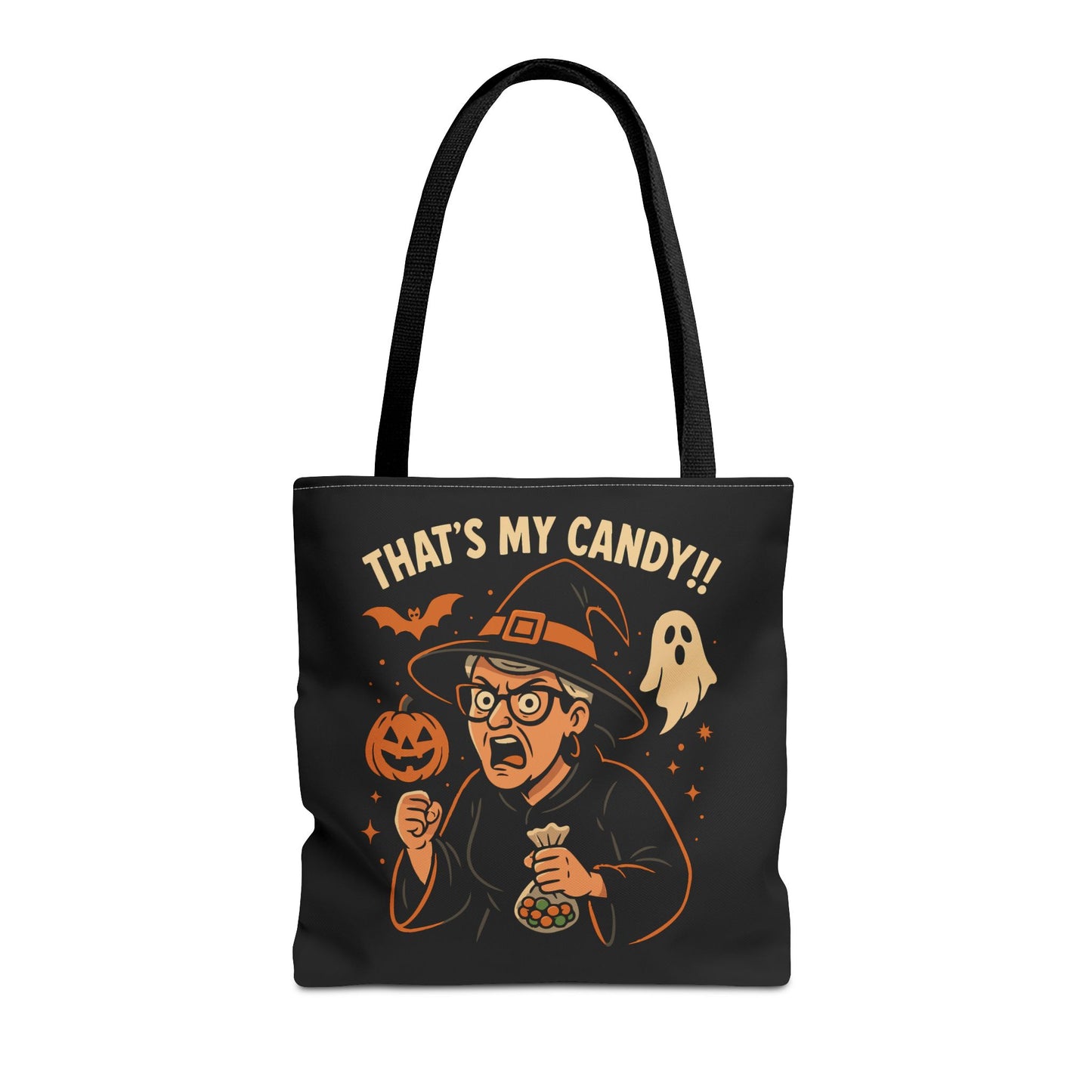 Halloween Witch Tote Bag, Trick or Treat Bag, Spooky Gift, Candy Collector Tote, Fall Shopping Bag, Funny Witch named Karen