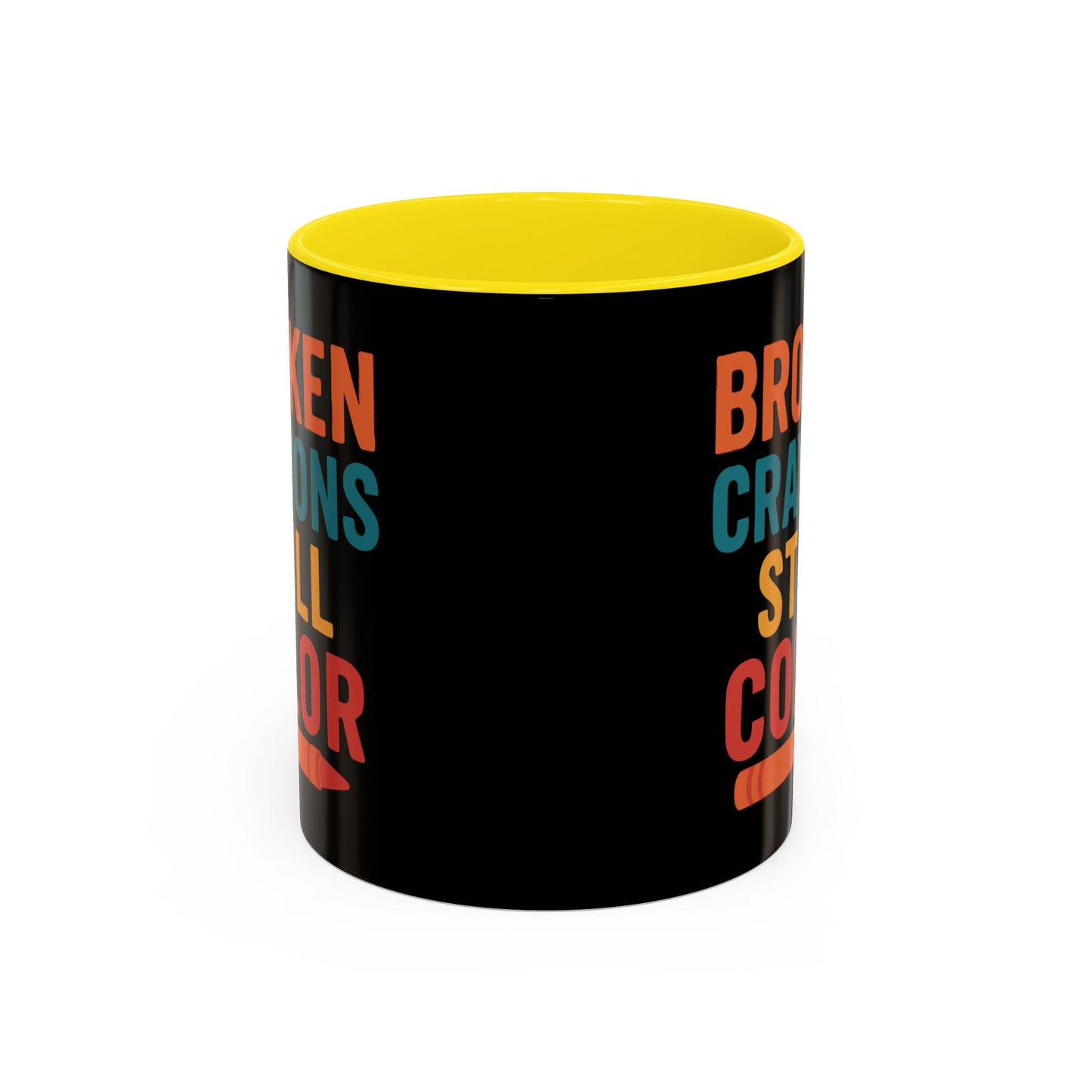 Broken Crayons Still Color - Black & Bold Accent Colors- 11oz & 15oz