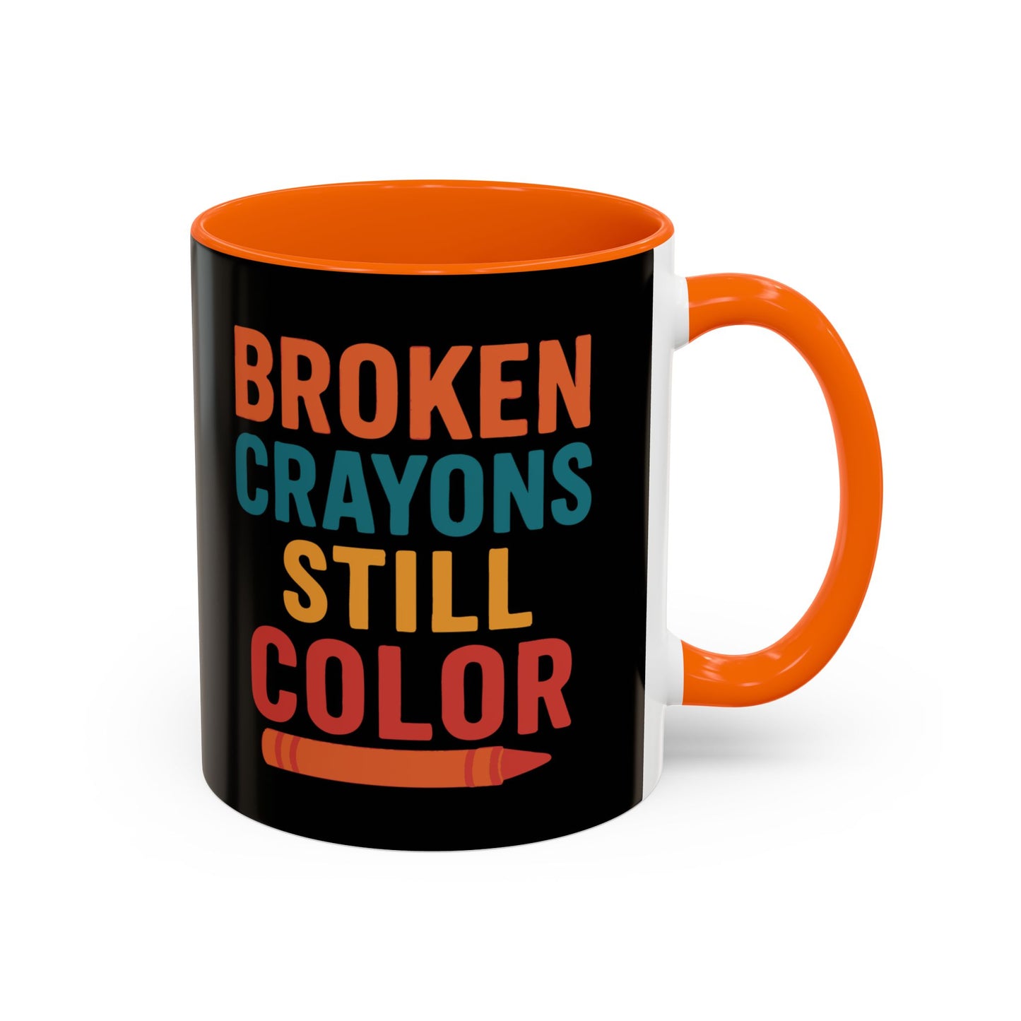 Broken Crayons Still Color - Black & Bold Accent Colors- 11oz & 15oz