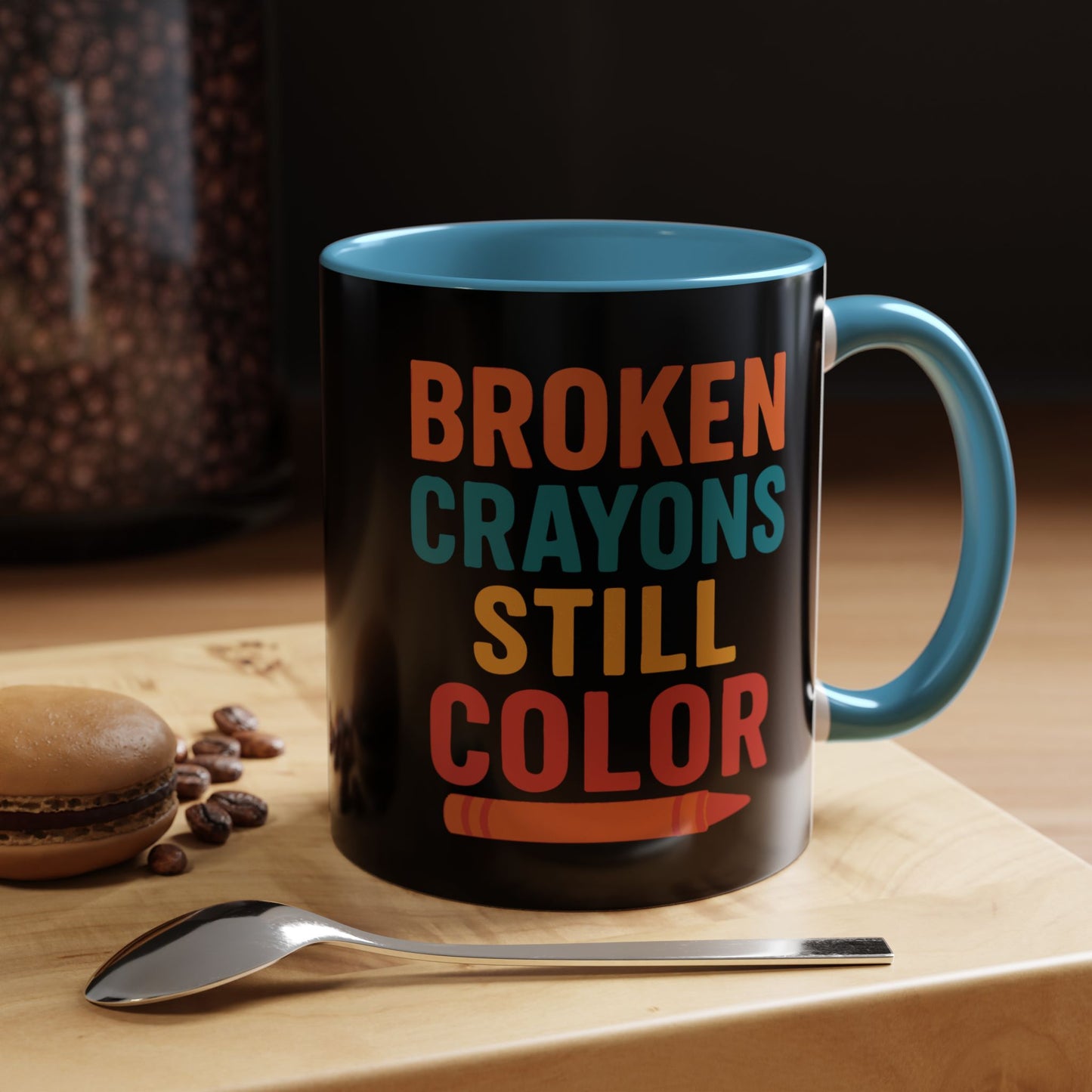 Broken Crayons Still Color - Black & Bold Accent Colors- 11oz & 15oz