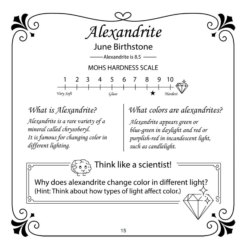 Gemma's Gemstone Adventures: A Birthstone Coloring & Learning Adventure for Kids (Ages 4–9)  •  $12.99