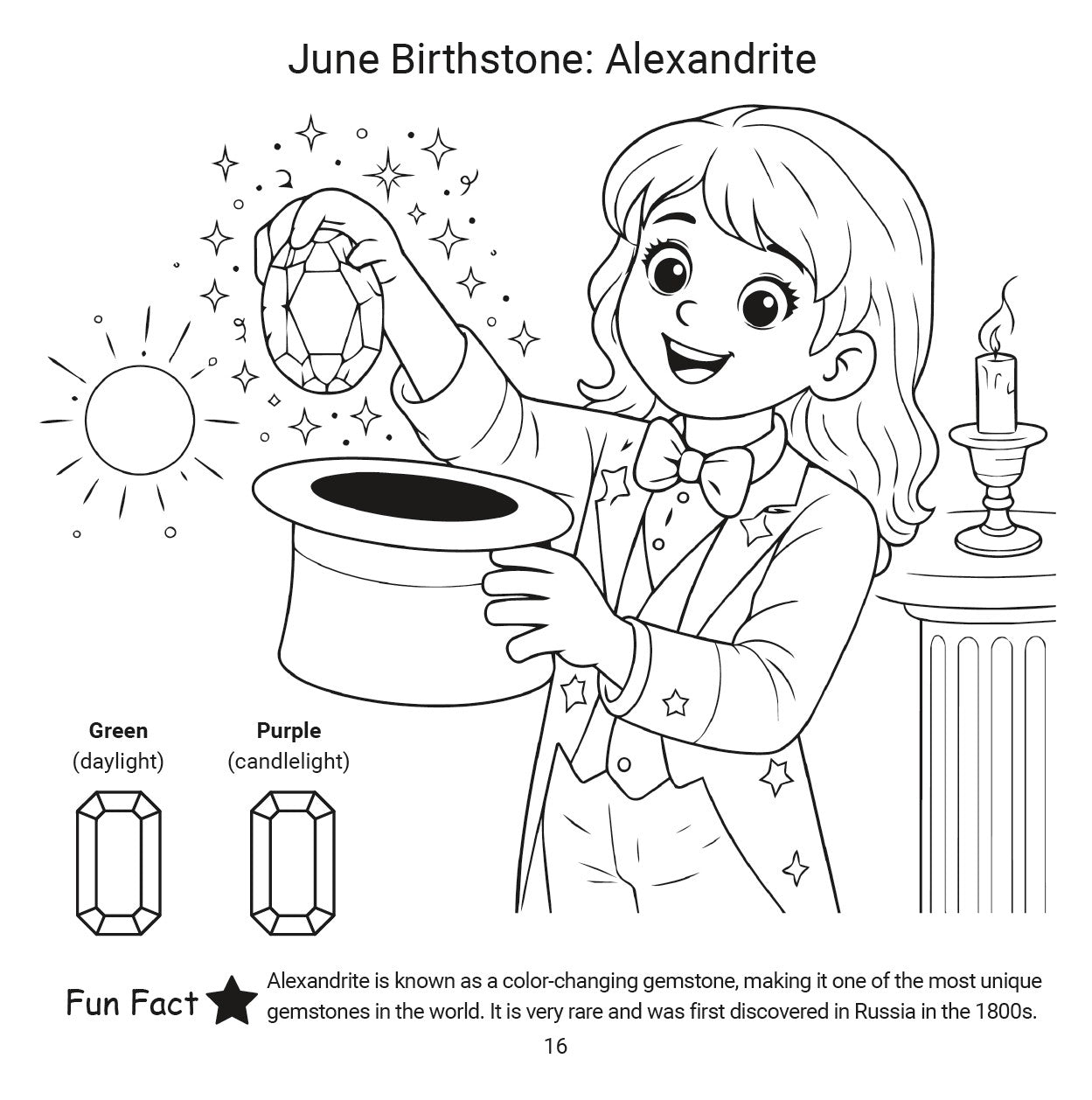 Gemma's Gemstone Adventures: A Birthstone Coloring & Learning Adventure for Kids (Ages 4–9)  •  $12.99